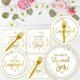 She Said Yes Decorations 96PCS Engagement Party Decorations He Asked