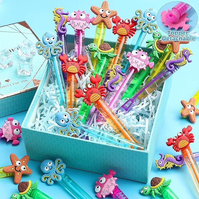 Under the Sea Party Favors 24Pcs Self designed Mini Bubble Wands for