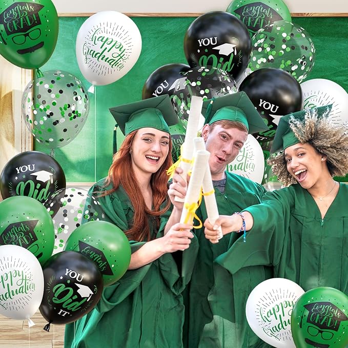 OuMuaMua 75 Pack Graduation Party Decorations Balloons Set - 12 Inch