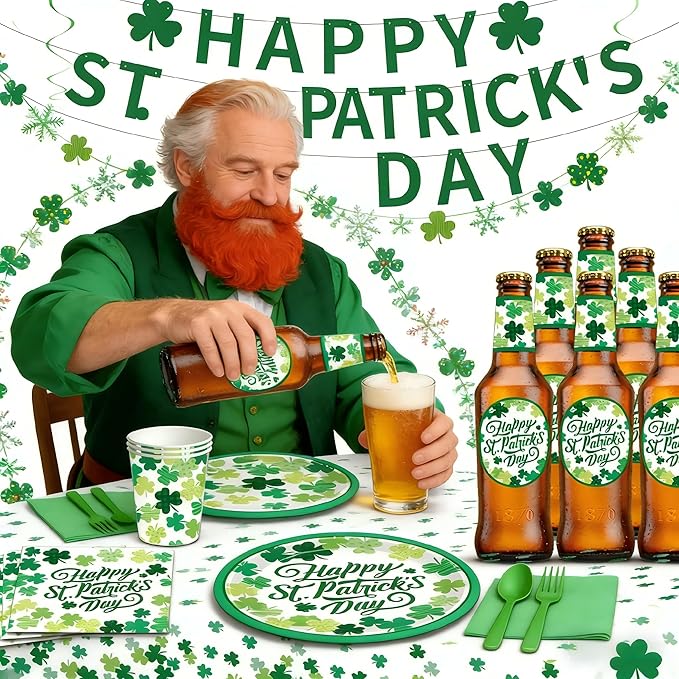St Patricks Day Plates and Napkins St Patricks Day Decorations Party