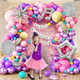 133pcs Pink and Purple Balloon Arch Kit, Light Pink Hot Pink Purple