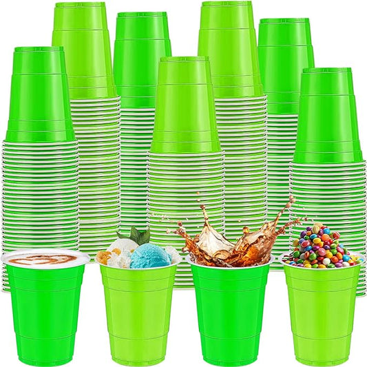 120 Pcs st. patrick's Day Plastic Cups Green Disposable Plastic Cups