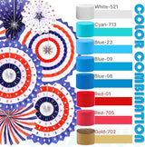 PartyWoo Red and Blue Crepe Paper Streamers 4pcs 328ft Pack of Red