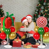 4 Sets Christmas Party Balloons Stand Kit with Gift Box Candy Foil