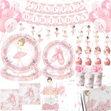 Ballerina Birthday Party Decorations Ballerina Party Tableware Kit