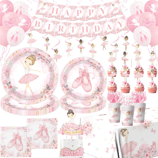 Ballerina Birthday Party Decorations Ballerina Party Tableware Kit