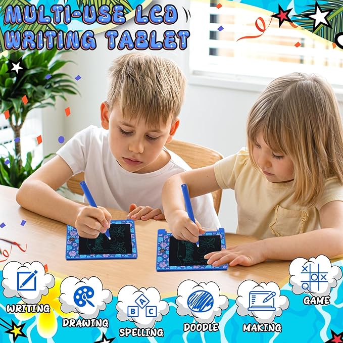 12 Pack Hawaiian Party Favors LCD Writing Tablet for Kids 4.4 Inch