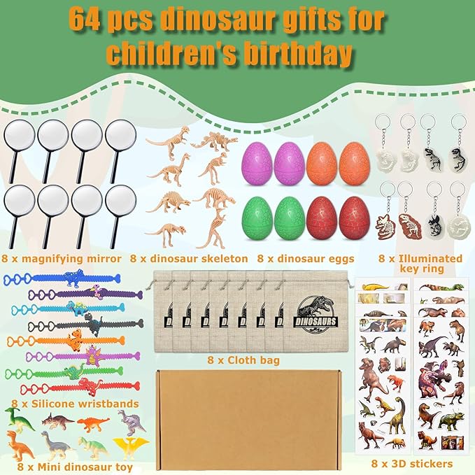 Dinosaur Party Favors for Kids Dino Birthday Toys with Hatchable