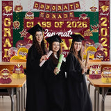Graduation Decorations 2026 Maroon and Gold Graduation Party Decor
