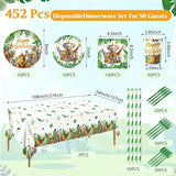 452 Pcs Safari Birthday Party Decorations for 50 Guests Jungle