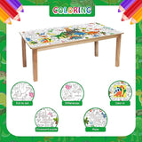 Dinosaur Coloring Tablecloth for Kids Jumbo 30x72 Inch Poster with