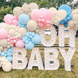 DIY Gender Reveal Party Decorations 138pcs Pink and Blue Balloon