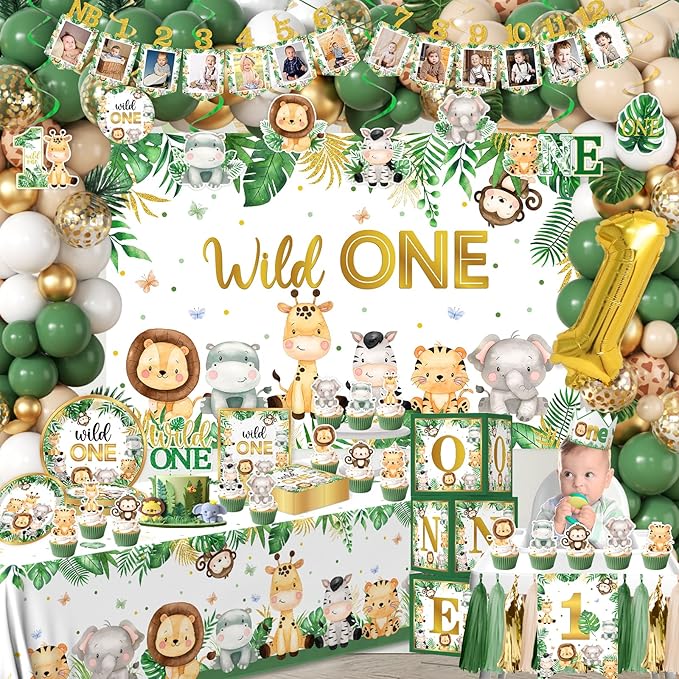 Wild Birthday Decorations Safari Birthday Decorations 239Pcs Wild