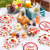 96 Pcs Strawberry Party Supplies Paper Plates Napkins 1st Birthday