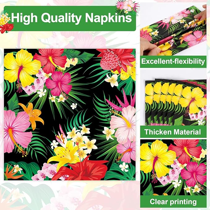 100Pcs Hawaiian Luau Party Decoration Tropical Aloha Disposable