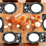 Halloween Party Oval Paper Plates 11inch Large Spider Web Paper
