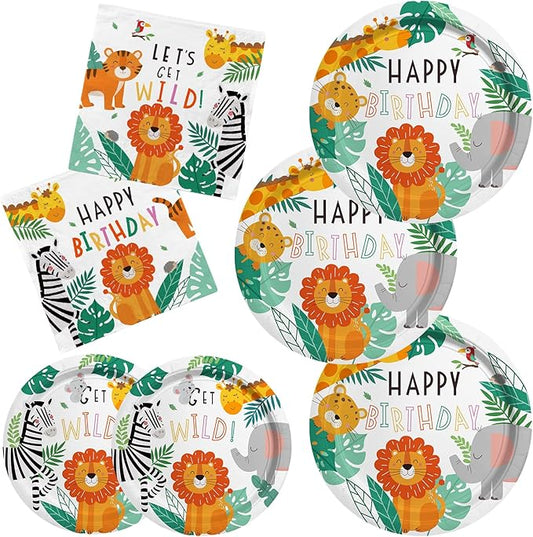 Safari Birthday Party Supplies Jungle Disposable Paper Plates