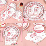 168Pcs Baby Shower Decorations for Girl, Pink Floral Baby Shower