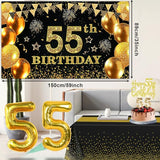 55th Birthday Decorations for Men Women with 55th Birthday Banner