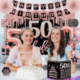 50th Birthday Decorations for Women 32pcs 50th Birthday Party