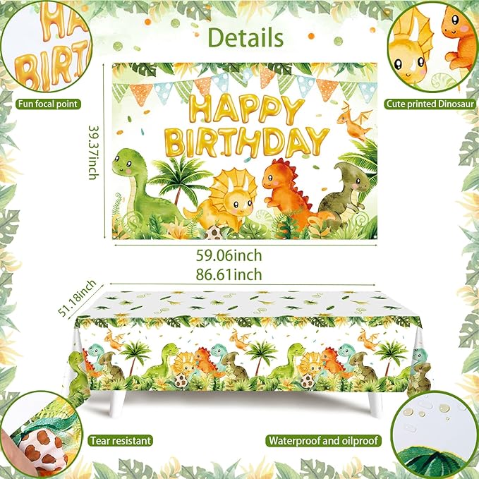 Dinosaur Birthday Decorations Dino Birthdays Party Supplies for Kids