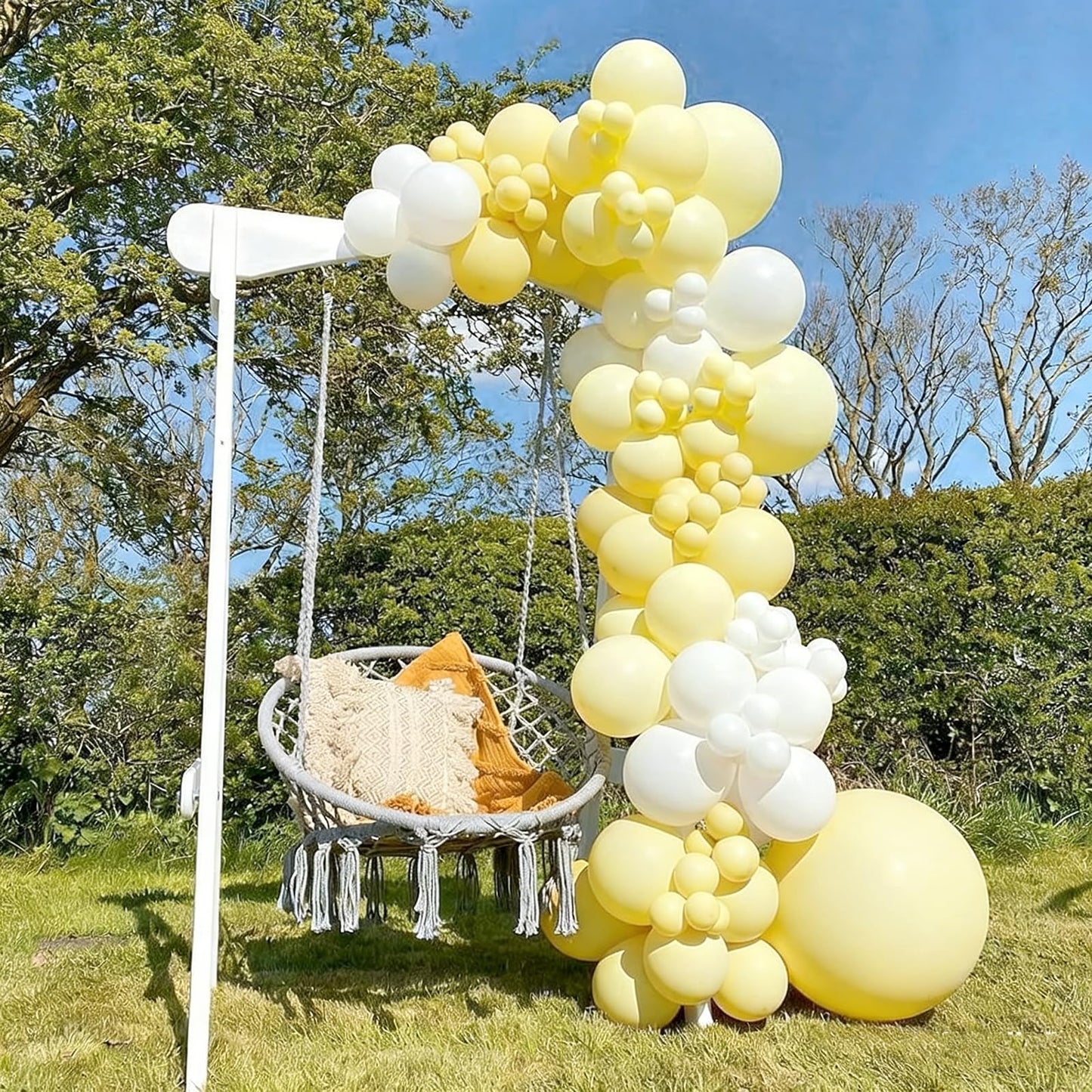 Light Yellow Balloons, 50pcs 12 Inches Pastel Yellow Latex Balloons
