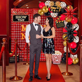 Movie Night Party Decorations Movies Themed Red Black Gold Balloon