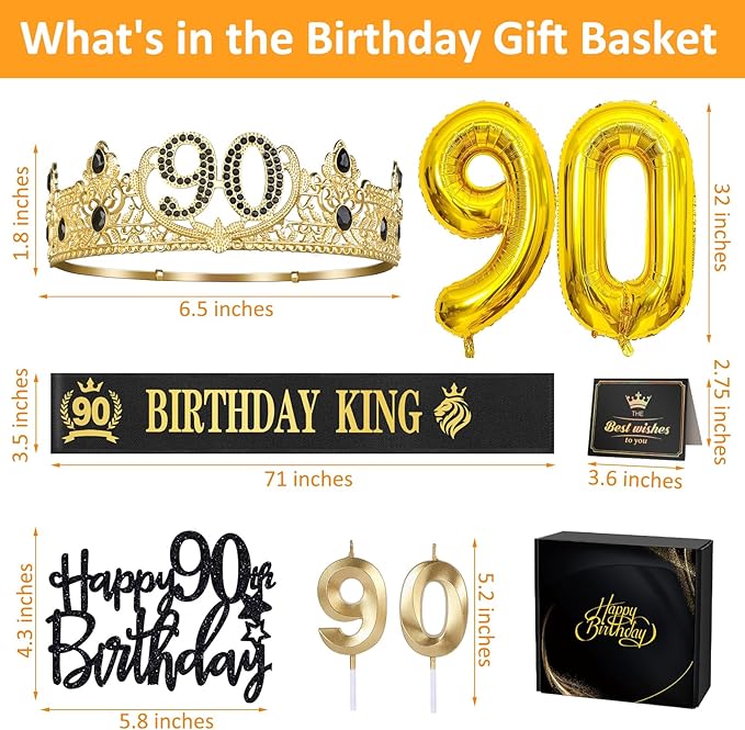 90th Birthday Gifts for Men 90th Birthday Decorations for Men Party