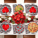 96 Pcs Valentine's Day Party Plates Napkins Tableware Set Valentines