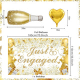 Gold Engagement Party Decorations for Couple Just Engaged Backdrop