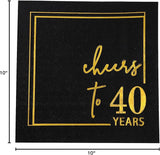 Cheers to Years Cocktail Napkins - 50PK - 3-Ply Birthday Napkins 5x5