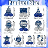 10 Pcs Retirement Party Decorations, Blue Silver Retirement Table