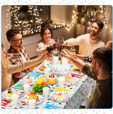 452 Pcs Christmas Party Decorations for 50 Guests Colorful Christmas