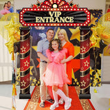 3 Pcs Movie Night Porch Sign Banner Movie Theme Party