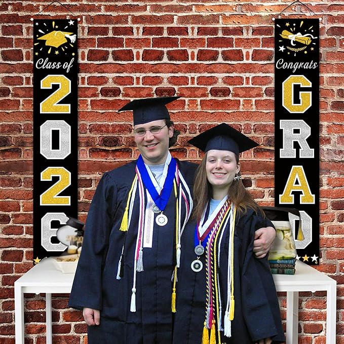 DAZONGE Graduation Decorations 2026, Black & Gold Class of