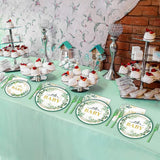 96PCS Sage Greenery Oh Baby Tableware Set Baby Shower Dinnerware