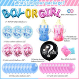 124 Pcs Gender Reveal Decorations Kit Party Supplies With 36''