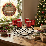 Iron Round Votive Tealight Candle Holder Centerpiece for Halloween