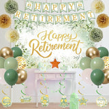 Green Retirement Party Decorations Women Men Green Gold Happy