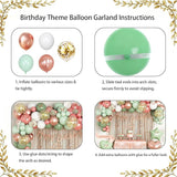 Sage Green and Rose Gold Birthday Party Decorations for Women Girls,