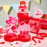 12 Pcs Valentine's Day Honeycomb Centerpieces Table Decorations with