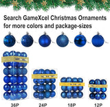 24Pcs Christmas Balls Ornaments for Xmas Tree - Shatterproof