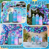 Mindsoft Set of 3 Mermaid Spandex Cylinder Stand Covers for Party,
