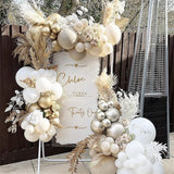 Champagne Gold and White Balloons, 60Pcs Beige White Sand Metallic