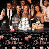Tudomro 3 Pcs Happy Birthday Tablecloths Happy Birthday Party Decorati