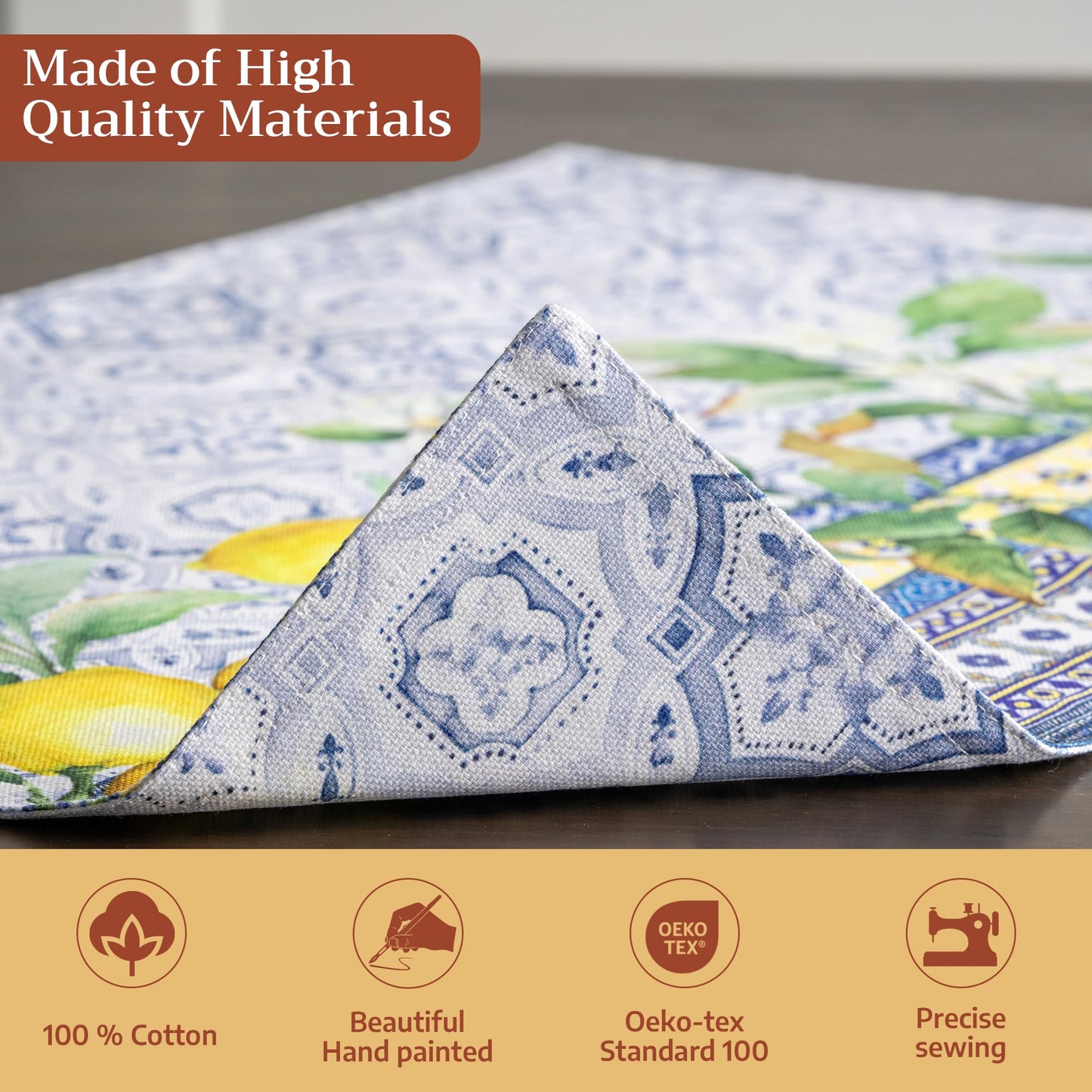 Maison d' Hermine Placemats Set of 4 100% Cotton Washable Cloth Place