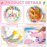 96Pcs Unicorn Party Plates and Napkins Rainbow Unicorn Birthday