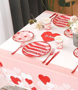 Valentines Day Plates and Napkins Sets Serves 16 Includes Paper Cups