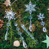 18pcs Crystal Christmas Ornaments for Christmas Tree Decorations-Blue