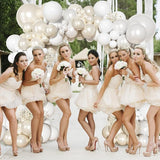 Ouddy Party Pearl White Balloon Garland Arch Kit, Different Sizes 18